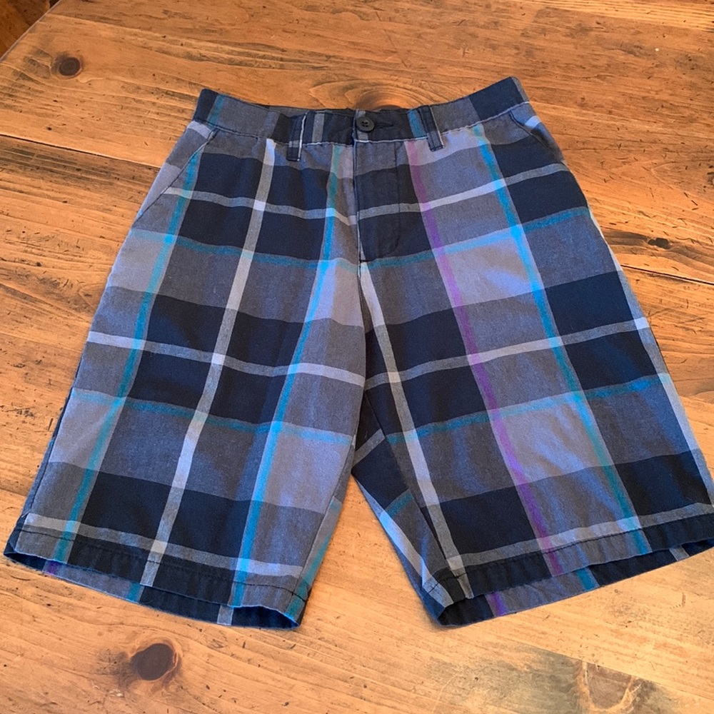 Burnside Plaid Boys Shorts 14/16
